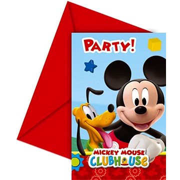 Pozvánky myšák mickey mouse - 6 ks
