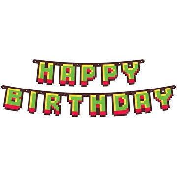 

Girlanda - happy birthday - narozeniny - minecraft - 160cm