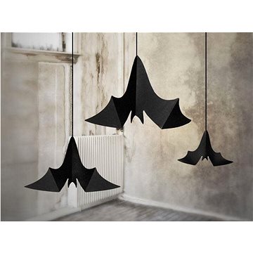 

Závěsná dekorace netopýři 3ks - 47x23/37x19/31x14cm - halloween
