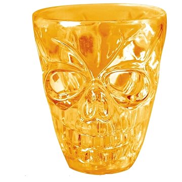 

Transparentní panák s lebkou - halloween 5 cm