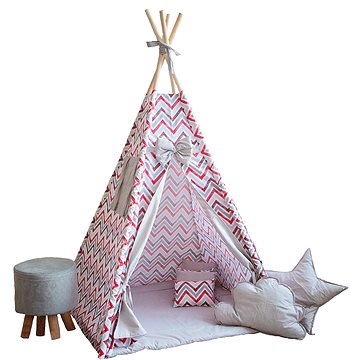 

BabyTýpka teepee Cikcak red grey