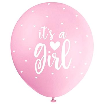 

Balónky latexové - "it's a girl" - holka - růžovo-bílé - 5 ks - 30 cm