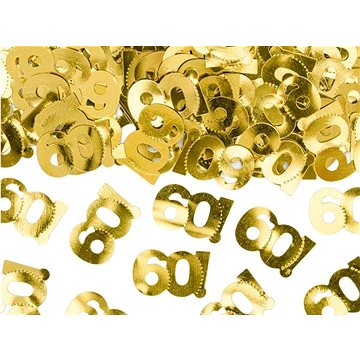 

Metalické konfety číslo 60 - zlaté - 15 g