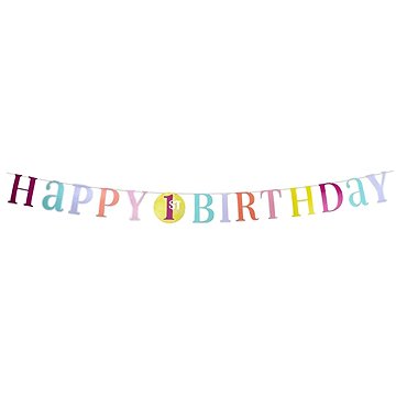 

Girlanda 1. Narozeniny - happy birthday - holka - růžová - 182 cm
