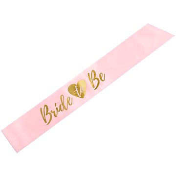 

Párty šerpa Bride To Be, růžová se zlatým nápisem