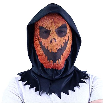 

Maska dýně - pumpkin oranžová textilní - halloween