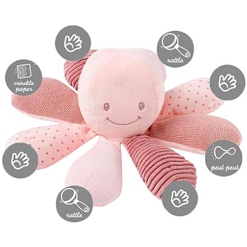 

NATTOU Chobotnička 8 aktivit Lapidou pink