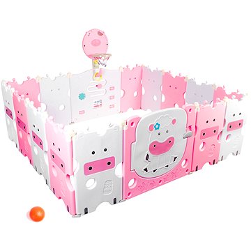 

AGA4KIDS Dětská ohrádka 156 × 186 × 64 cm růžová