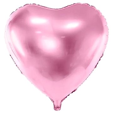 

Partydeco Foliový balón srdce světle růžové, valentýn, svatba 60 cm