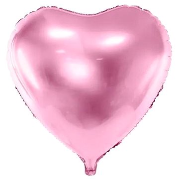 

Partydeco Foliový balón srdce světle růžové, svatba, valentýn 45 cm