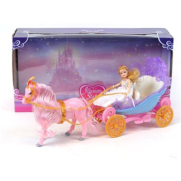 

Vizopol Panenka v kočáře s koněm, na baterie 44 x 21,5 x 13 cm, BOX / W