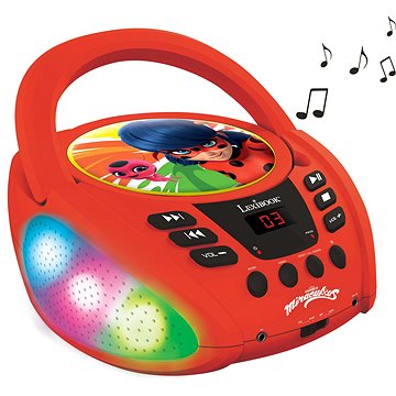 

Lexibook Přenosný Bluetooth CD přehrávač Kouzelná Beruška se světelnými efekty