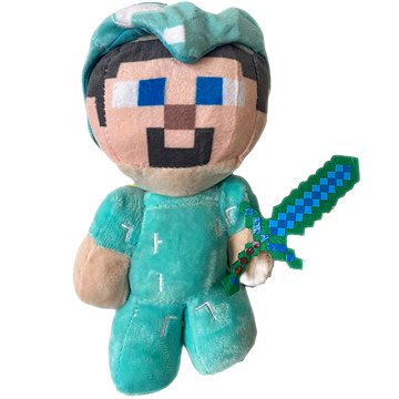

Plush Minecraft Steve diamantový 21 cm