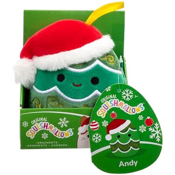 

Squishmallows Vánoční ozdoba Vánoční stromek s čepicí Andy