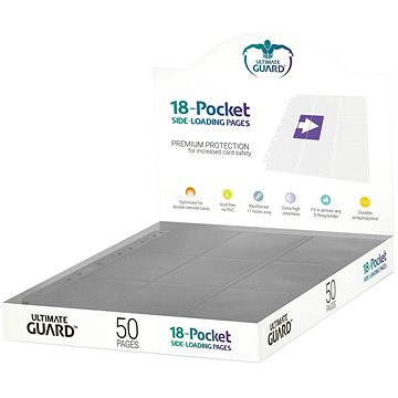 

Ultimate Guard - stránky na karty 18-Pocket Pages Side-Loading Grey, 50 ks
