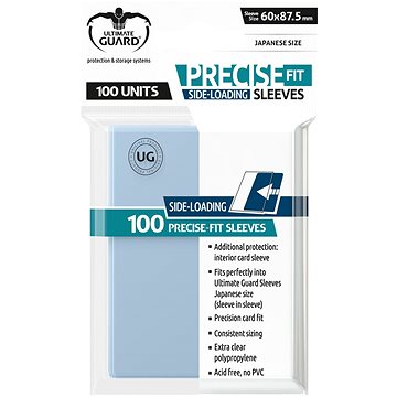 

Ultimate Guard - Precise-Fit Japanese Size Side-Loading Obaly 100 ks - Transparent