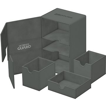 

Ultimate Guard Twin Flip`n`Tray 160+ XenoSkin Monocolor Grey