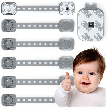 

Ricokids Bezpečnostní zařízení pro otevírání skříněk 798201 6 ks šedá