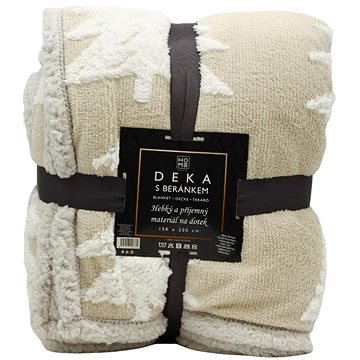 

Home Elements Deka s beránkem, jacquard vzor Vločky, béžová