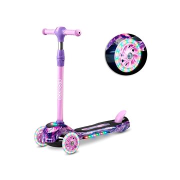 

Ricokids Dětská tříkolová koloběžka Piko LED Starlight růžová