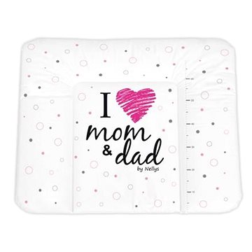 

Baby Nellys Přebalovací podložka měkká I Love bílá - pink 85 × 72 cm