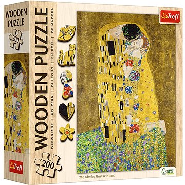 

TREFL Dřevěné Art: Gustav Klimt - Polibek 200 dílků
