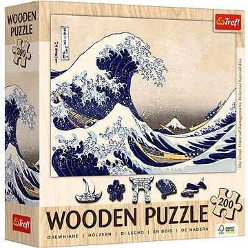 

TREFL Dřevěné Art: Hokusai - Velká vlna Kanagawa 200 dílků