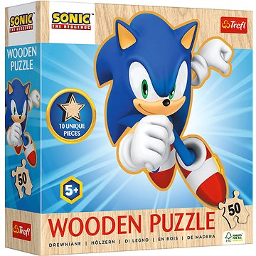 

TREFL Dřevěné obrysové Sonic: Veselý Sonic 50 dílků
