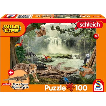 

SCHMIDT Schleich Wild Life: V deštném pralese 100 dílků + figurka Schleich