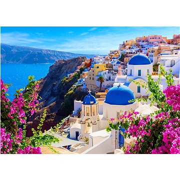 

Enjoy Santorini s květinami, Řecko 1000 dílků