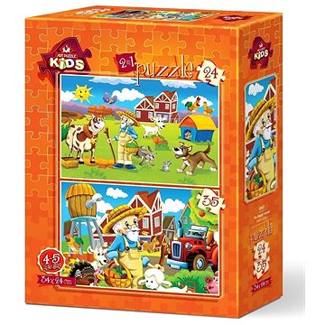 

ART PUZZLE Šťastný farmář 24 + 35 dílků
