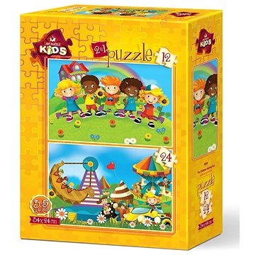 

ART PUZZLE Děti se baví 12 + 24 dílků