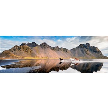 

HEYE Panoramatické puzzle Koně Islandu 1000 dílků