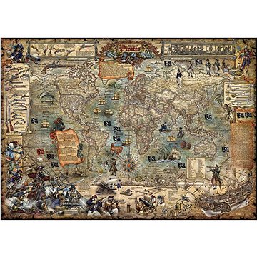 

HEYE Puzzle Map Art: Svět pirátů 2000 dílků
