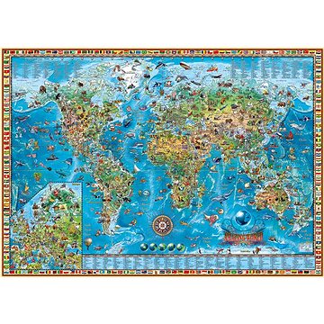 

HEYE Puzzle Map Art: Úžasný svět 2000 dílků