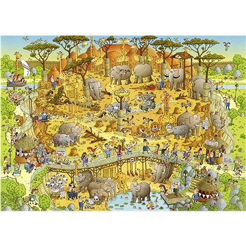 

HEYE Puzzle Šílená Zoo: Africká expozice 1000 dílků