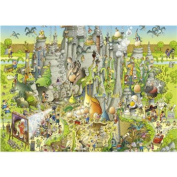 

HEYE Puzzle Šílená Zoo: Expozice Jurský svět 1000 dílků