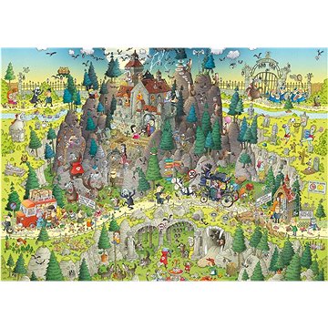

HEYE Puzzle Šílená Zoo: Expozice Transylvánie 1000 dílků