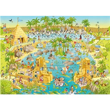 

HEYE Puzzle Šílená Zoo: Nilská expozice 1000 dílků