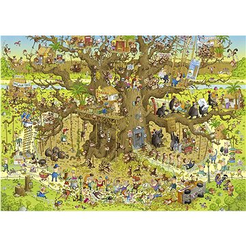 

HEYE Puzzle Šílená Zoo: Opičí výběh 1000 dílků