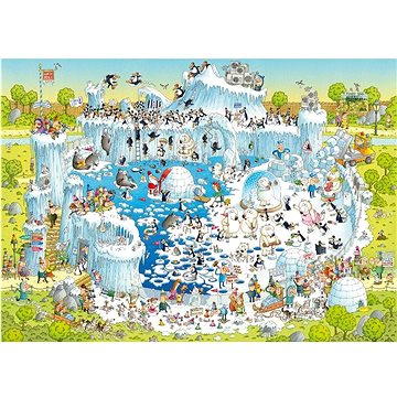 

HEYE Puzzle Šílená Zoo: Polární expozice 1000 dílků