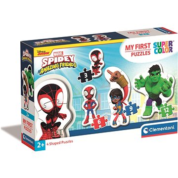 

CLEMENTONI Moje první Spidey a jeho úžasní přátelé 4v1 (3, 6, 9, 12 dílků)