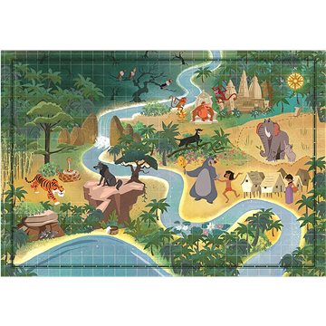 

CLEMENTONI Story Maps: Kniha džunglí 1000 dílků