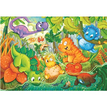 

CLEMENTONI Šťastná oáza dinosaurů MAXI 24 dílků