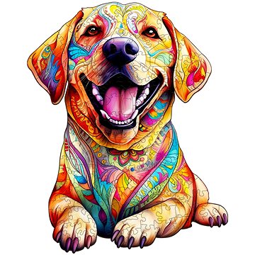 

Manboxeo Dřevěné kreativní puzzle - Labrador