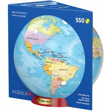 

Eurographics Puzzle v plechové krabičce mapa světa 550 dílků