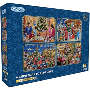 

GIBSONS Puzzle Nezapomenutelné Vánoce 4 × 500 dílků