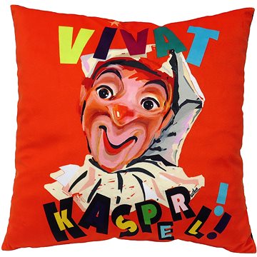 

Polštář 30x30 cm, Vivat Kasperl, červený