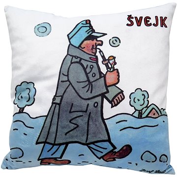 

Polštář 30x30 cm, Švejk v zimě