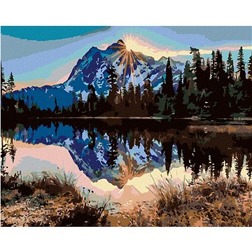 

Diamondi - Diamantové malování - ZASNĚŽENÉ HORY, 40x50 cm, Vypnuté plátno na rám